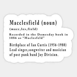 Macclesfield Sticker